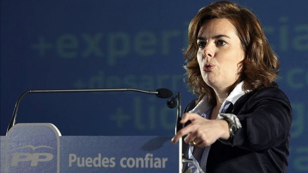 La portavoz del Grupo Parlamentario Popular en el Congreso de los Diputados, Soraya Sáez de Santamaría. EFE/Archivo
