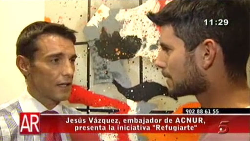 Jesús Vázquez con ACNUR