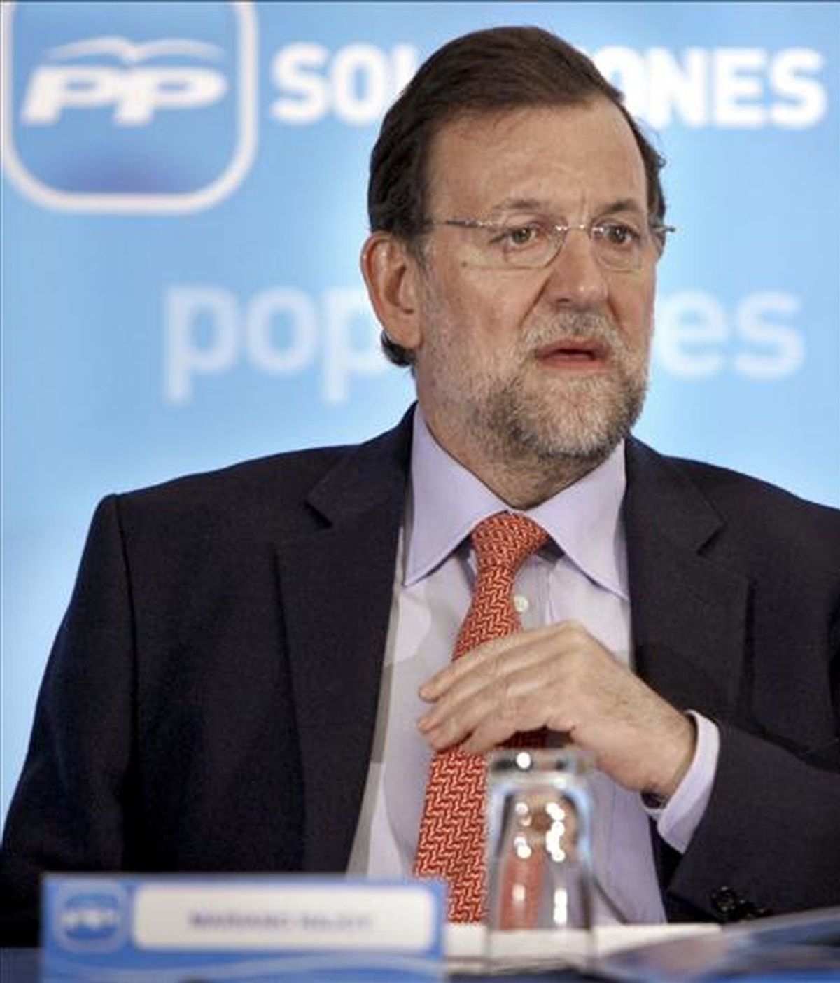 El presidente del Partido Popular, Mariano Rajoy, quien ha dicho hoy que la remodelación del Gobierno es el reconocimiento del fracaso de José Luis Rodríguez Zapatero. EFE/Archivo