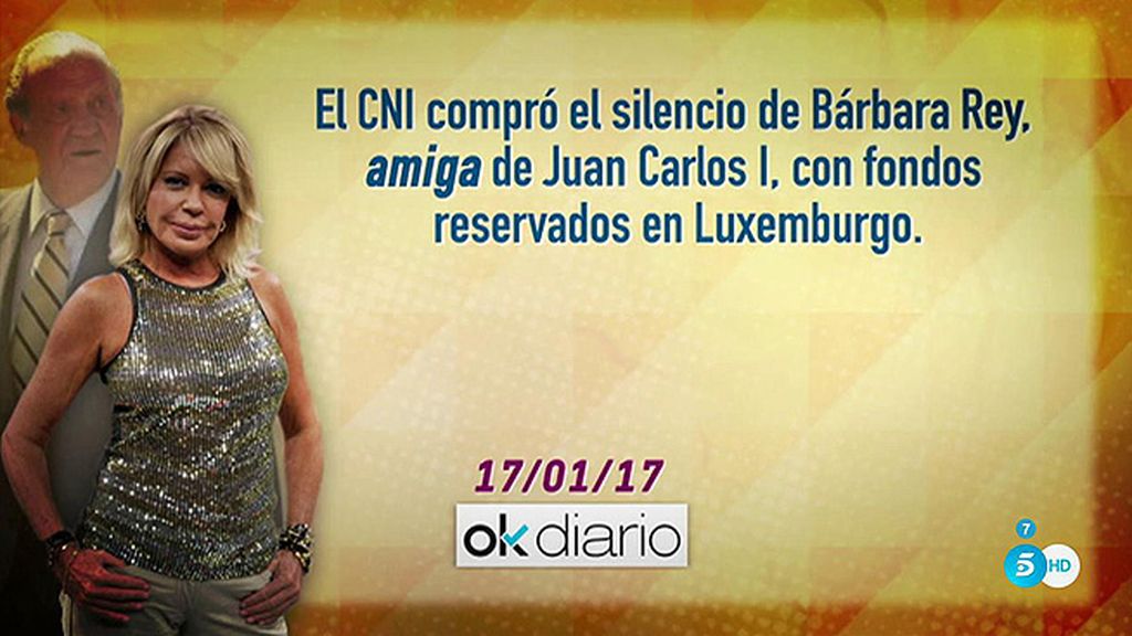 El CNI compró el silencio de Bárbara Rey, amiga de Juan Carlos I, con fondos reservados, según 'Ok Diario'