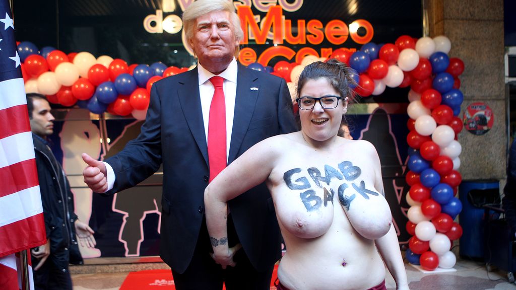 Femen boicotea la presentación del muñeco de Donald Trump