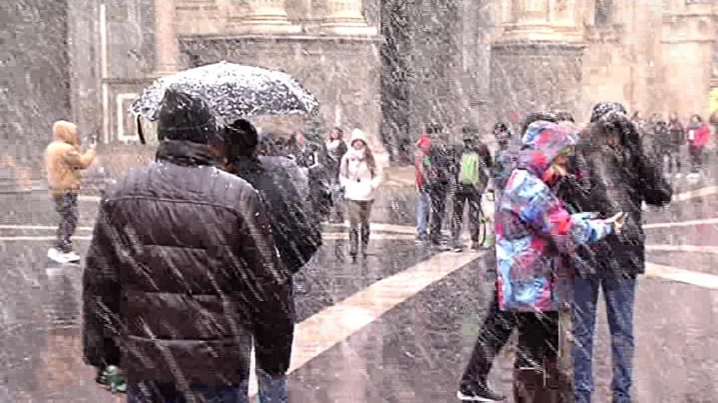 Impresionante nevada en la ciudad de Murcia 34 años después