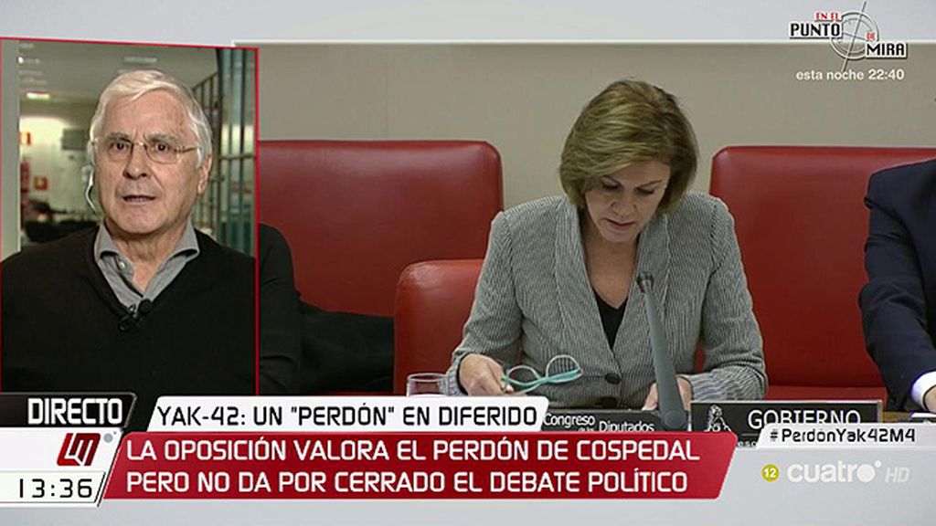 Barreda, del Yak-42: "Creo que sería conveniente que pidiera perdón también el presidente del Gobierno"