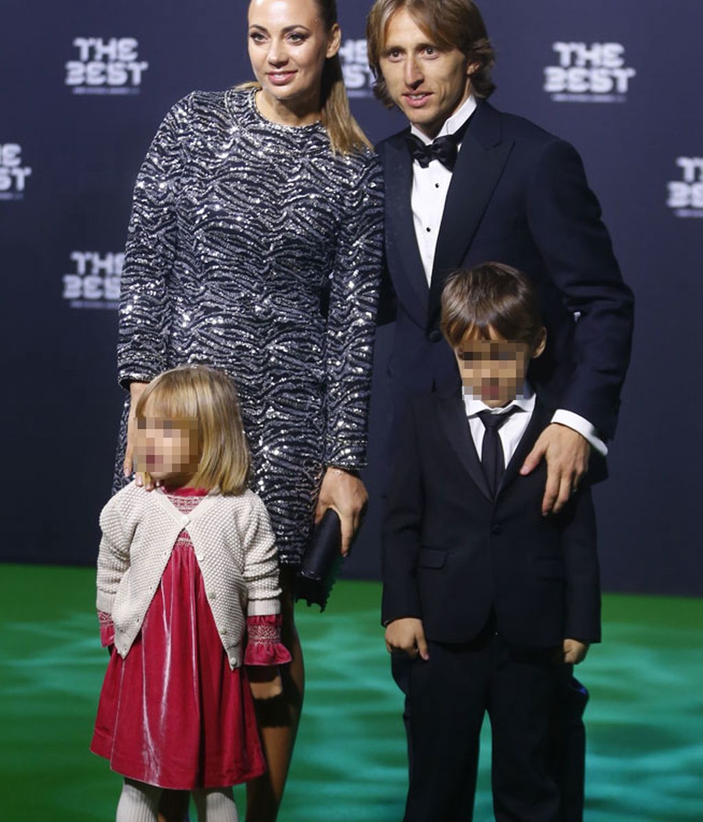 Luka Modric y su familia al completo