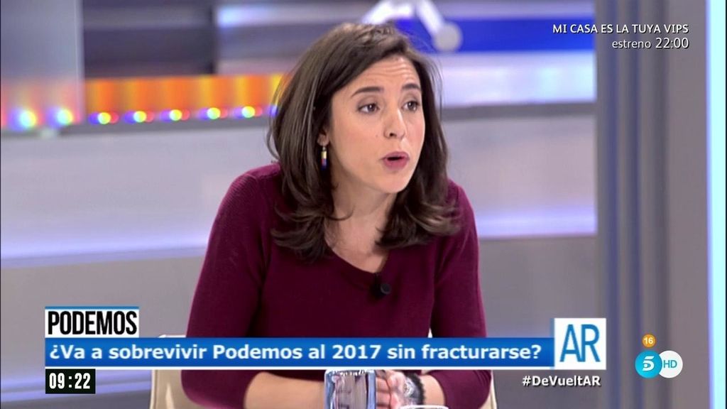 Irene Montero: "Si Íñigo liderase Podemos, Pablo estaría a su lado"