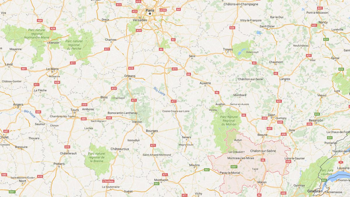 Zona en la que ha tenido lugar el accidente de autobús en Francia