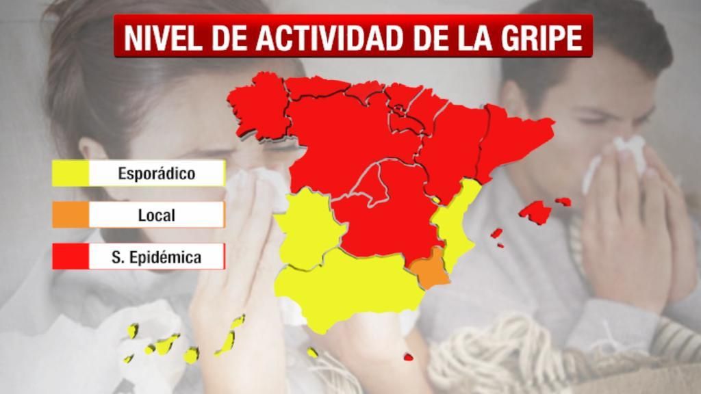 Epidemia de gripe en casi toda España
