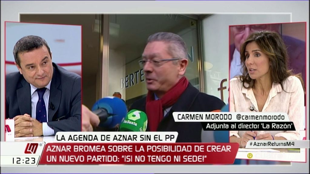 Carmen Morodo: "Aznar lo que quiere es influir en la derecha y molestar al PP"