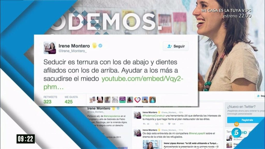 Irene Montero: "No me arrepiento de haber dicho lo que pensaba de Íñigo"