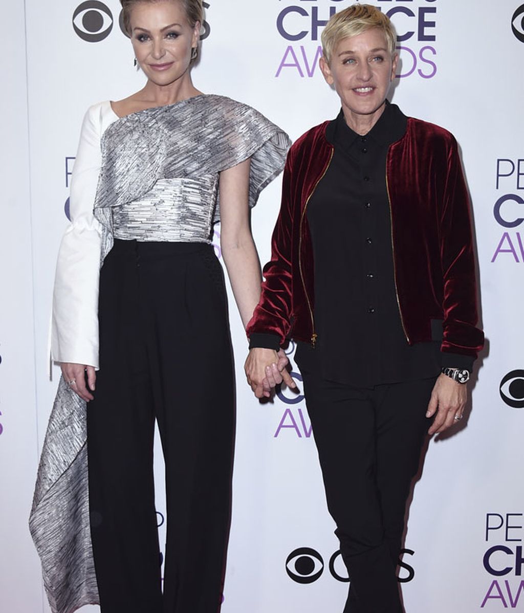 Ellen DeGeneres, acompañada de Portia de Rossi, fue la triunfadora de la noche