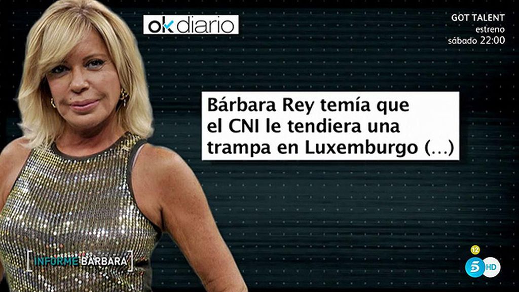 Barbara Rey temía que el CNI le tendiera una trampa en Luxemburgo, según ‘Ok Diario’