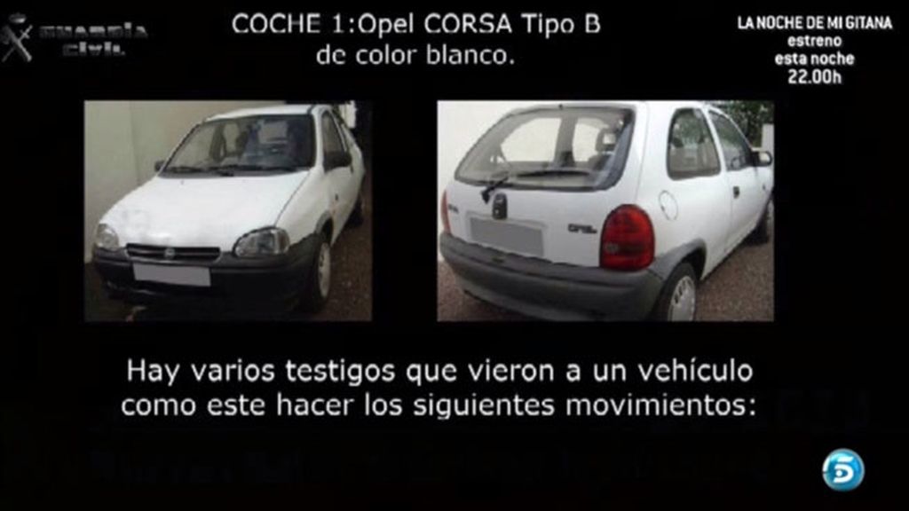 El día de la desaparición, un Opel Corsa blanco realizó movimientos extraños en torno al descampado en el que desapareció Yéremi