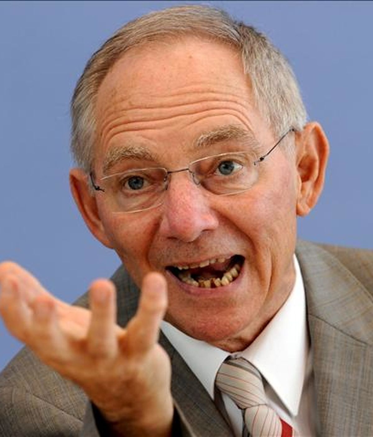 El ministro alemán de Finanzas, Wolfgang Schäuble, durante una rueda de prensa. EFE/Archivo