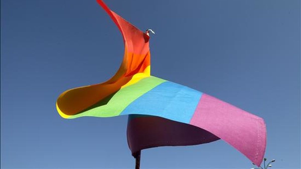 Una bandera en una marcha del Orgullo Gay. EFE/Archivo