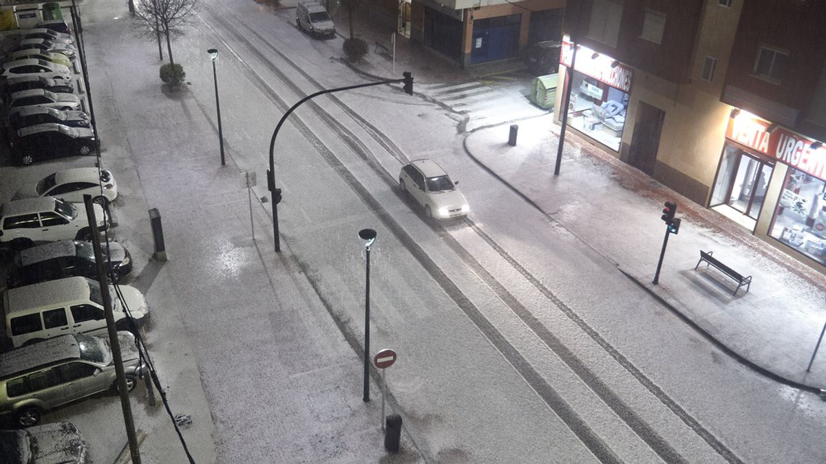 La nieve cubre las calles de Gandía