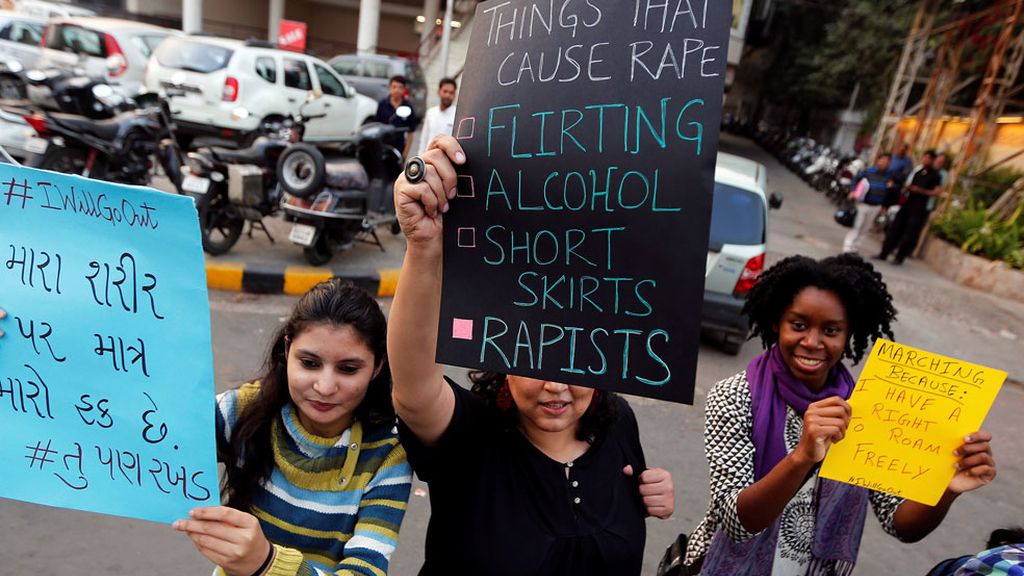 Marcha en Ahmedabad, en India