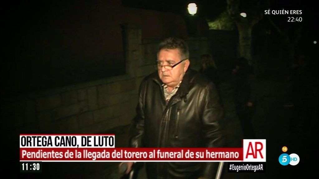 Ortega Cano, de luto, camino al funeral de su hermano Eugenio