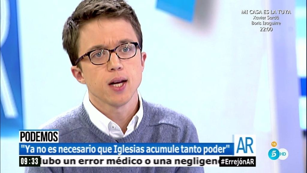 Errejón: "Pablo y yo tenemos una valoración diferente sobre qué significa ser útiles"