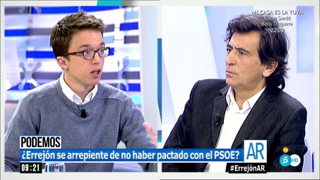 Errejón: “Respeto el proyecto de IU, pero son dos proyectos diferentes"