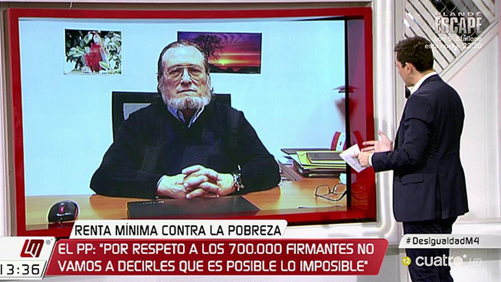 Niño Becerra: "Estoy a favor de la renta básica, no de la renta mínima aprobada"