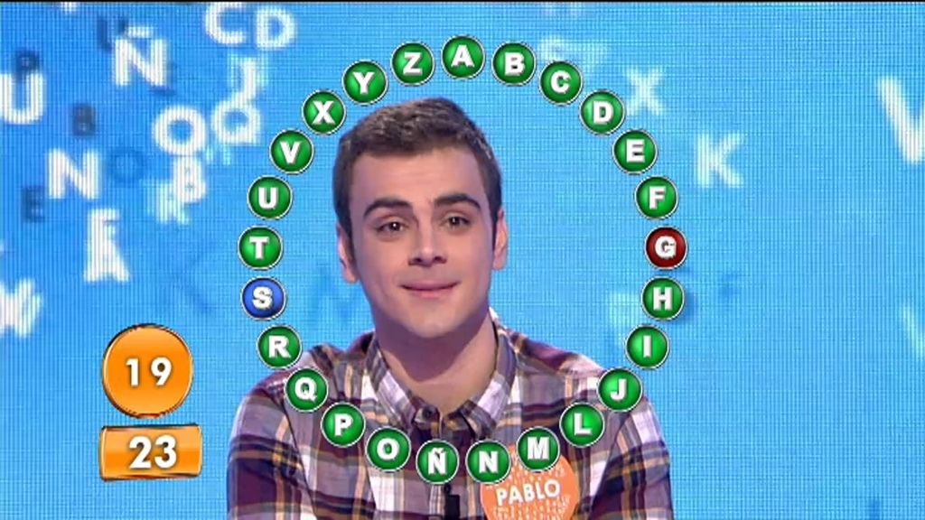 Pablo se queda a tan sólo dos palabras de completar el rosco. ¡Cada día más cerca!