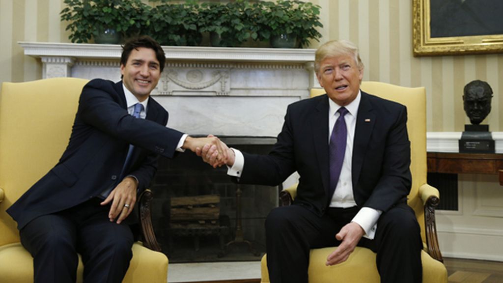 Trump recibe a Trudeau en la Casa Blanca