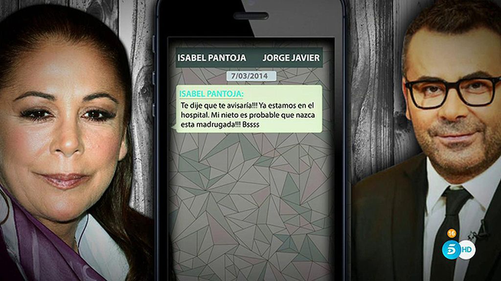 Isabel Pantoja avisó a Jorge Javier de que su hija estaba a punto de dar a luz