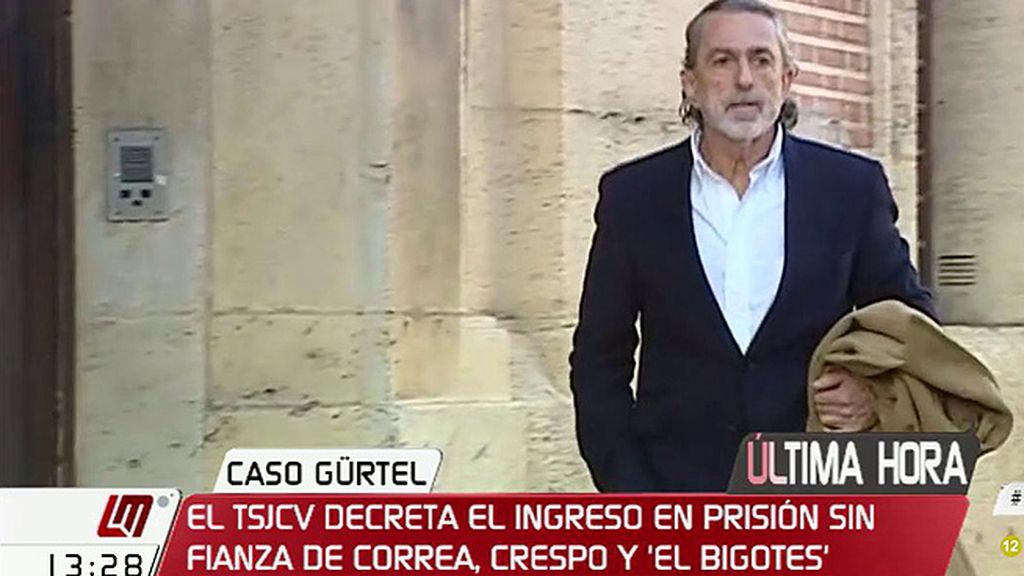 El TSJCV decreta el ingreso en prisión de Correa, Crespo y ‘El Bigotes’