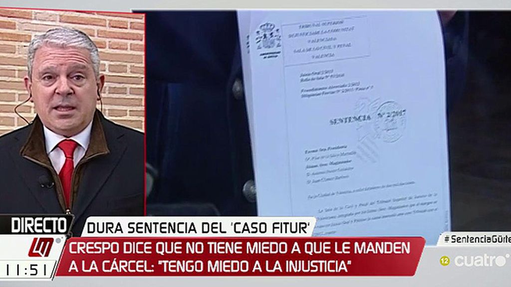 Crespo, de la sentencia y el congreso del PP: “No creo en las casualidades”