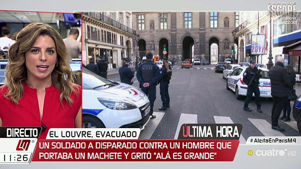 Un soldado francés dispara a un hombre que intentaba acceder al Louvre con una maleta