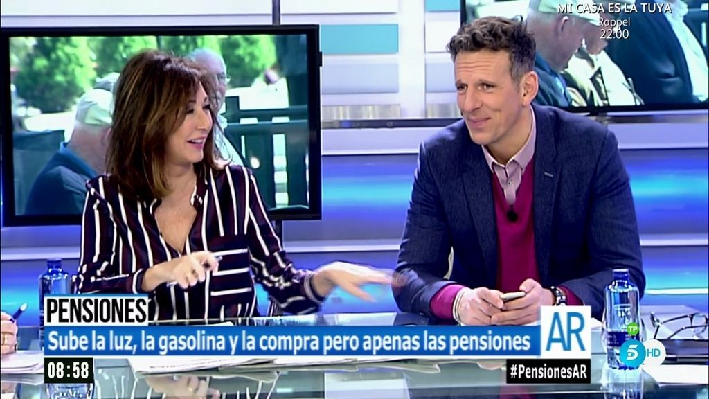 Ana Rosa, sin voz: "Hoy me toca hacer de José Luis Moreno con Joaquín Prat"