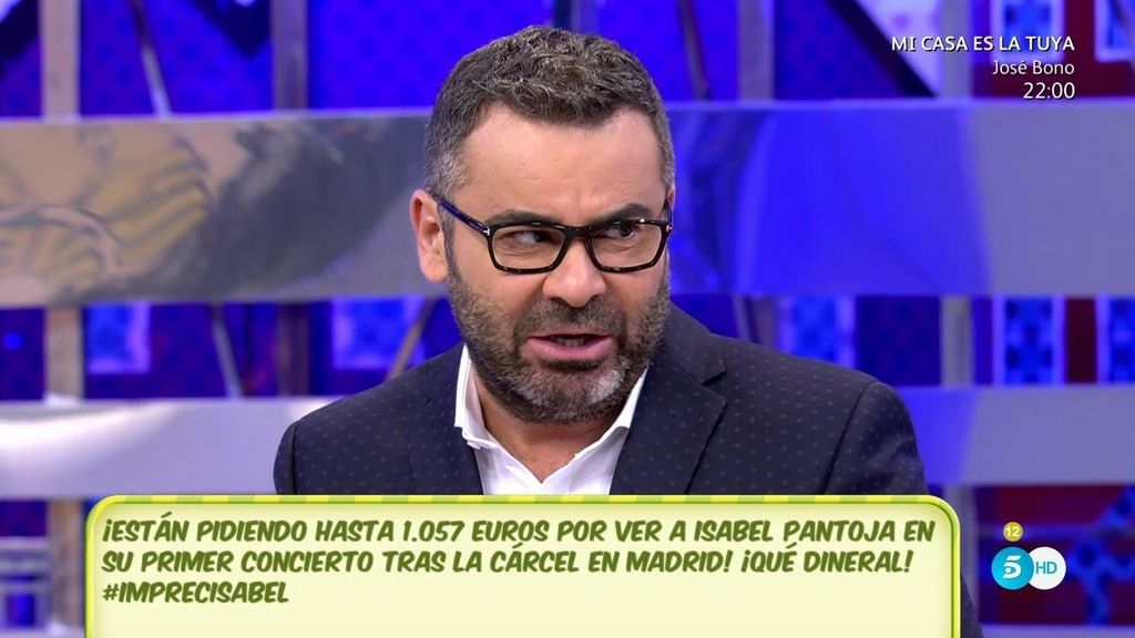 Jorge Javier, de Isabel Pantoja: “Su gran error es querer trabajar una noche y cobrar lo que ganaría durante un año"