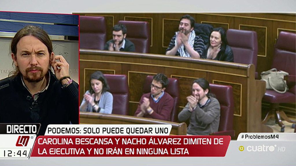 Iglesias: "Trabajé duro buscando la unidad, no ha sido posible y no pasa nada porque la gente elija entre dos liderazgos y proyectos"