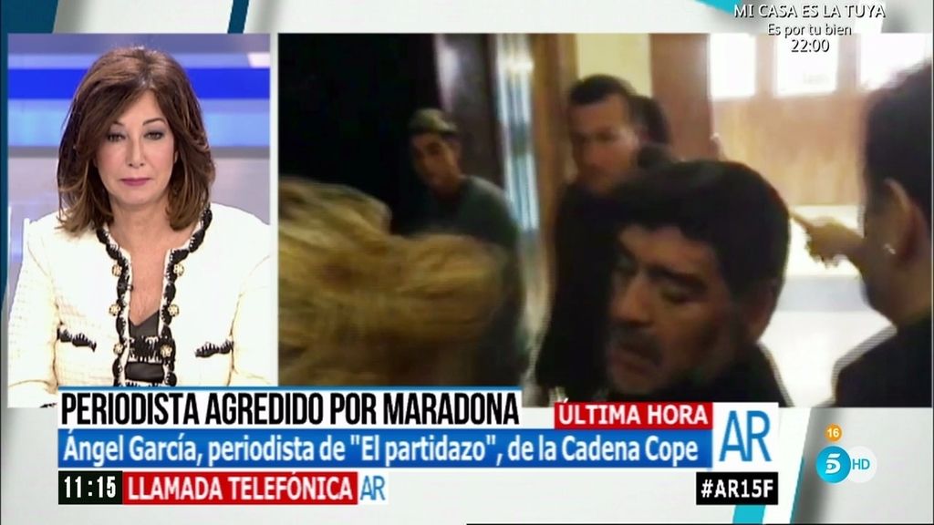 El periodista agredido por Maradona: "Le costaba mantenerse en pie, cojeaba..."