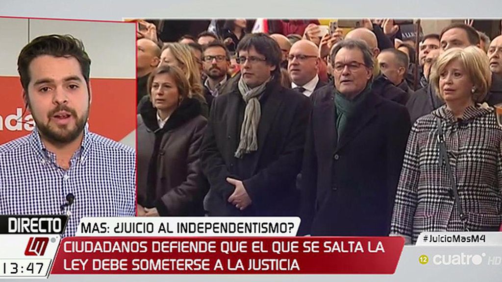 Páramo: “En este país el que se salta las leyes, aunque se llame Artur Mas, tiene que ir a la justicia a rendir cuentas”