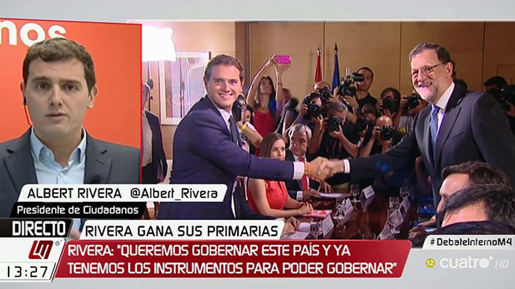 Albert Rivera: “Si el Gobierno cumple el acuerdo todo será más ágil, si no, buscaríamos mayoría alternativa”