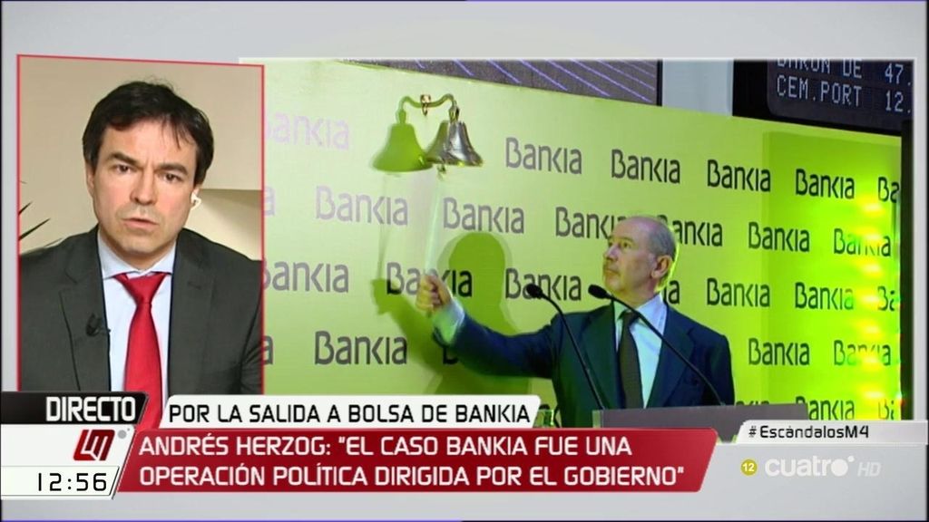 Andrés Herzog: “El Gobierno es responsable de la operación Bankia"
