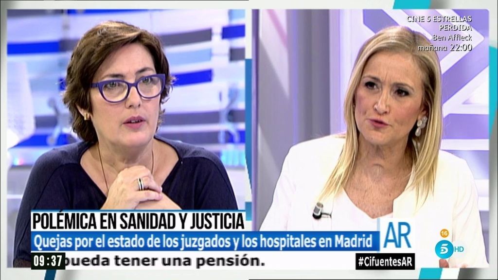 Cristina Cifuentes: "Con este sistema, si subo impuestos, ni un euro repercutiría en los madrileños"