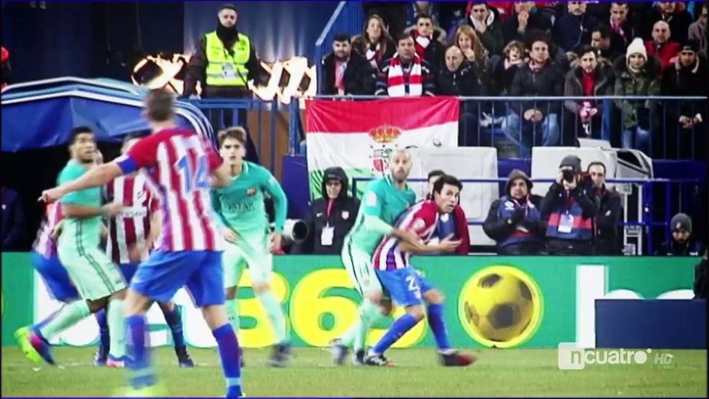 Las jugadas polémicas del Atleti-Barça: ¿Penalti no pitado de Mascherano a Gaitán?