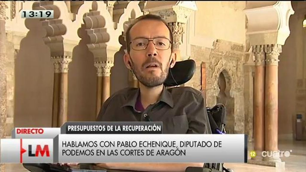 Pablo Echenique: "El círculo virtuoso de Mariano Rajoy es pura ciencia ficción"