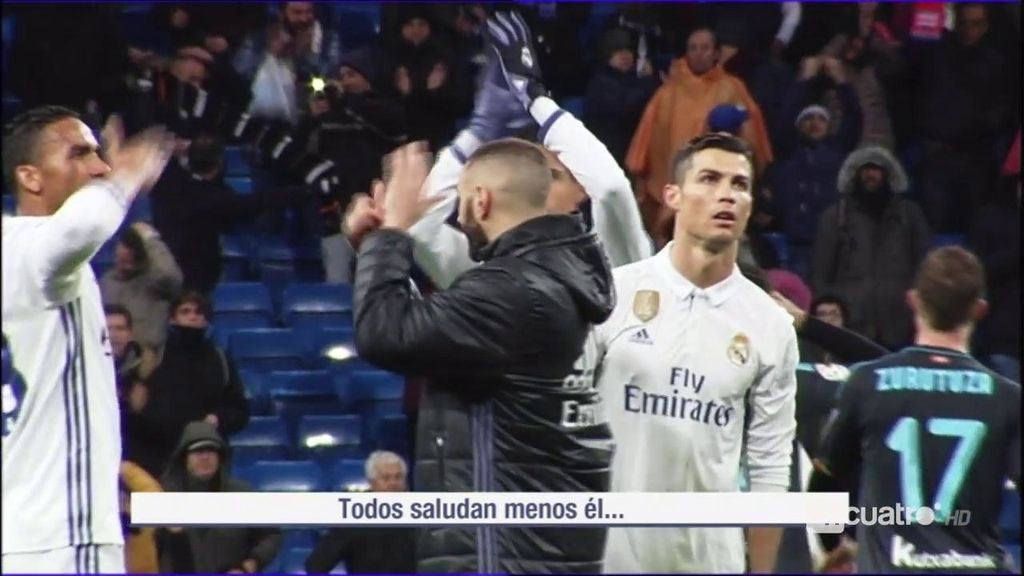Cristiano no saludó a la afición después de ganar el partido frente a la Real Sociedad