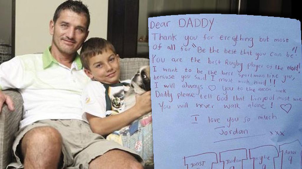 Carta hijo Van der Westhuizen