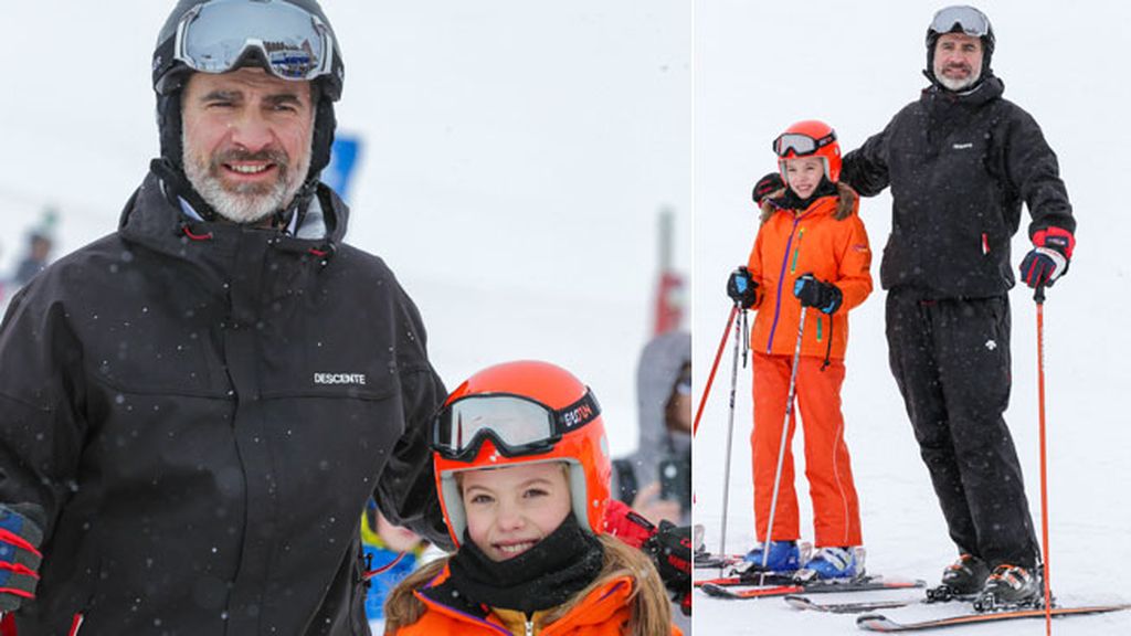 Es la primera vez que Leonor y Sofía posan esquiando