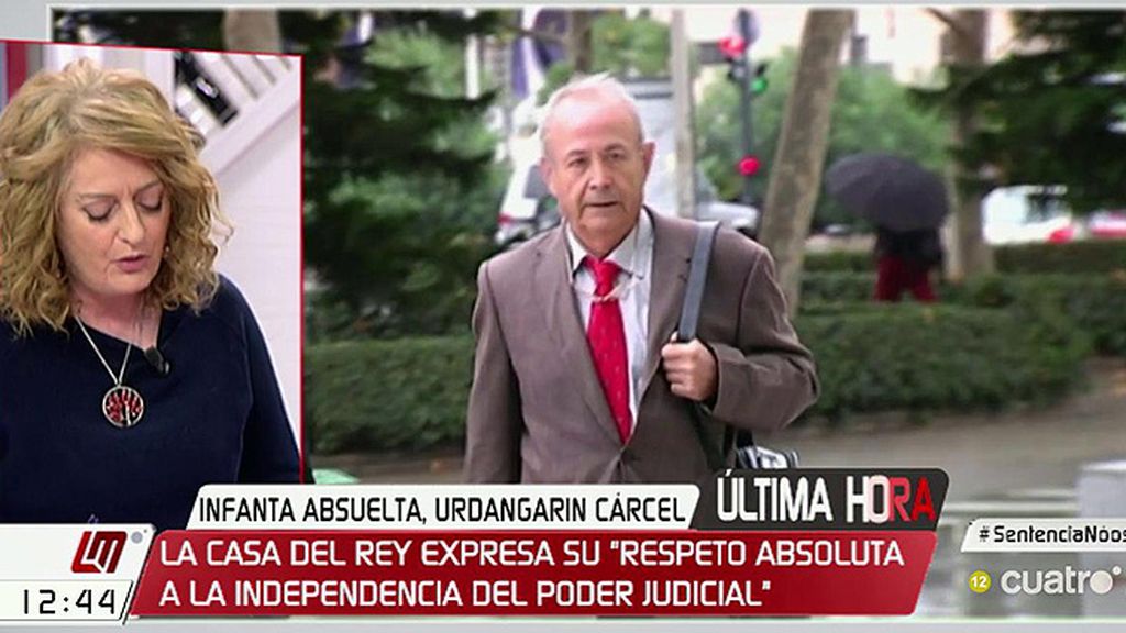 Alicia Gutiérrez: “El juez Castro no entiende que Torres tenga una condena superior a Iñaki Urdangarin”
