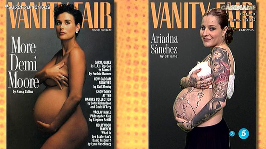 Ariadna emula la portada de Demi Moore