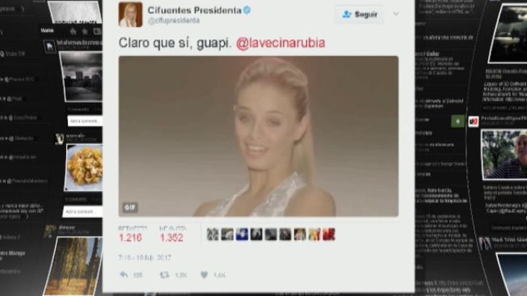 #HoyEnLaRed: Cristina Cifuentes la lía en Twitter con un "Claro que sí, guapi"