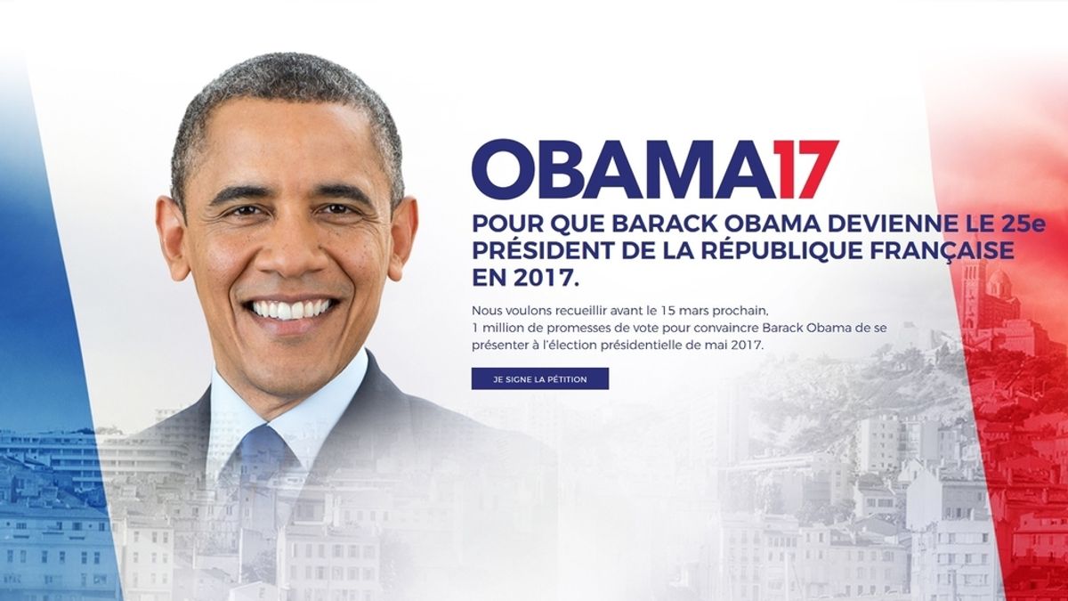 ¿Será Barack Obama candidato para la Presidencia de Francia?