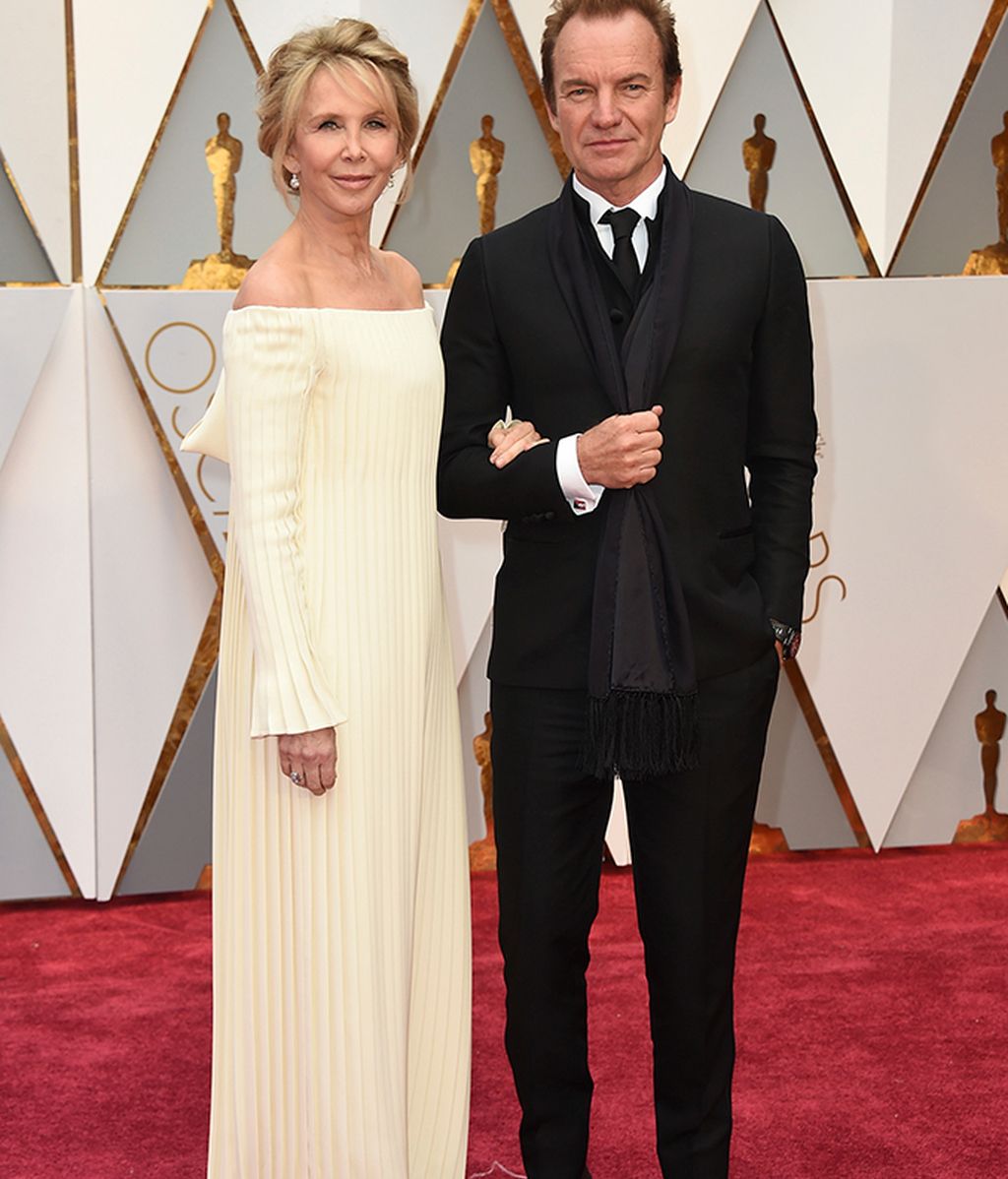 Sting y Trudie Styler en la alfombra roja
