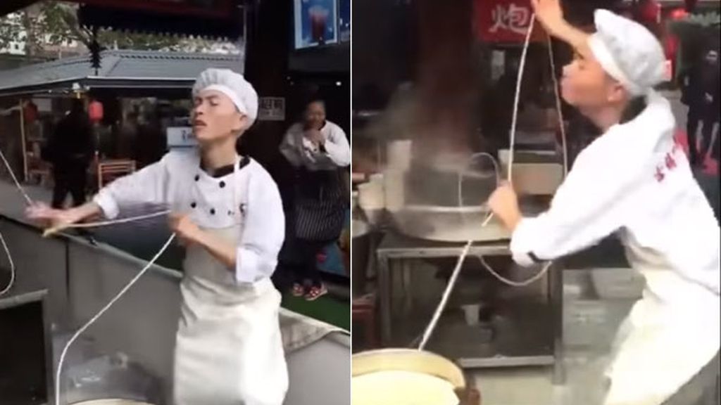El cocinero bailarín que nos enseña el arte...de hacer noodles