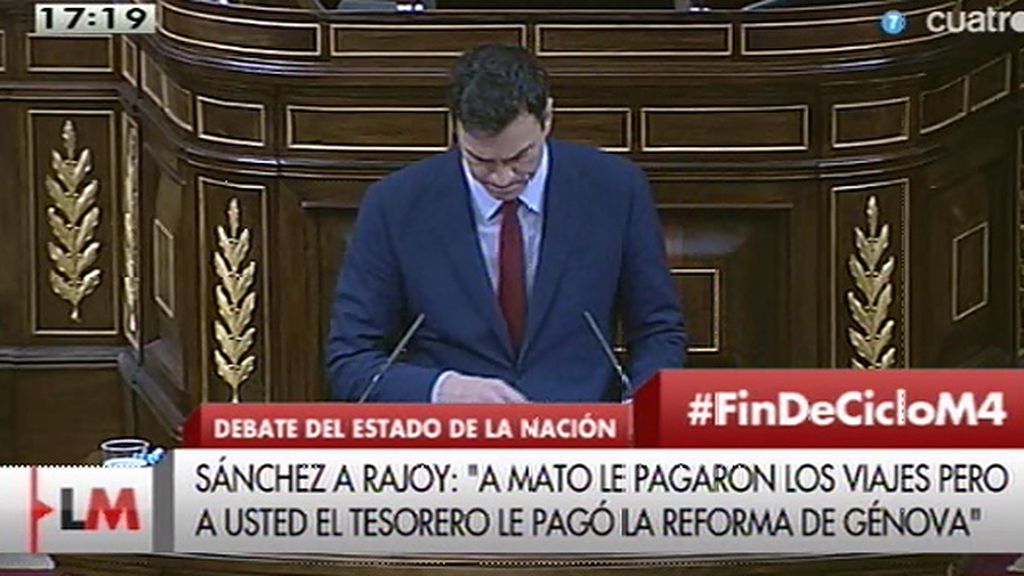 Sánchez, a Rajoy: "Lecciones de usted ninguna porque soy un político limpio"